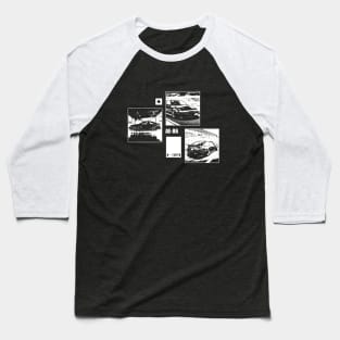 TOYOTA COROLLA AE86 LEVIN Black 'N White Archive (Black Version) Baseball T-Shirt